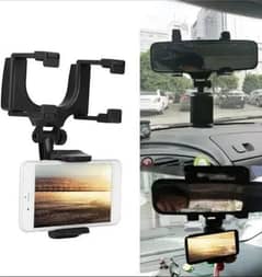 A mobile stand attach with car back view mirror  WITH FREE DELIVERY