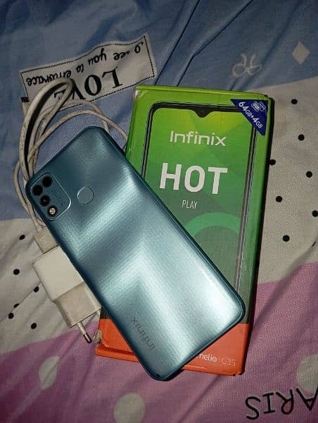 Infinix hot 10 play 4/64 storage Dual SIM PTA aaproved official 4