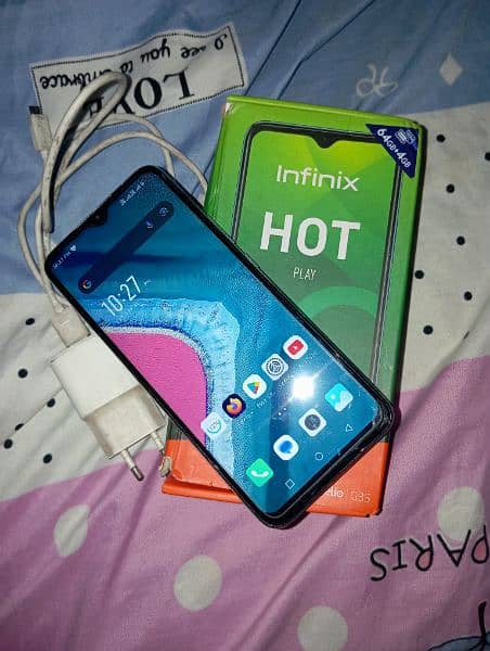 Infinix hot 10 play 4/64 storage Dual SIM PTA aaproved official 6