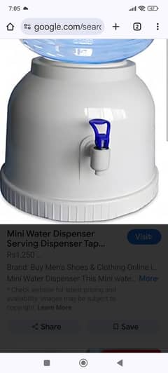 Water dispenser with 2 aquafina 19 liter bottle