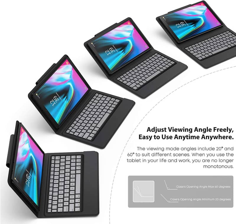 Executive Keyboard Case for 7, 7.9, 8" Tablets Universal Fit 3