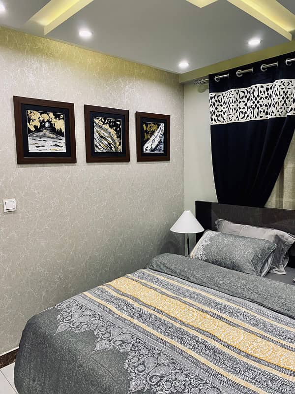 1 Bedroom VIP Full furnish flat per day available in Bahria town Lahore 5