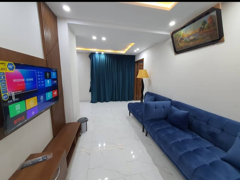 1 Bedroom VIP Full furnish flat per day available in Bahria town Lahore 10