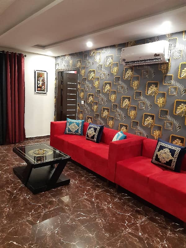 1 Bedroom VIP Full furnish flat per day available in Bahria town Lahore 12