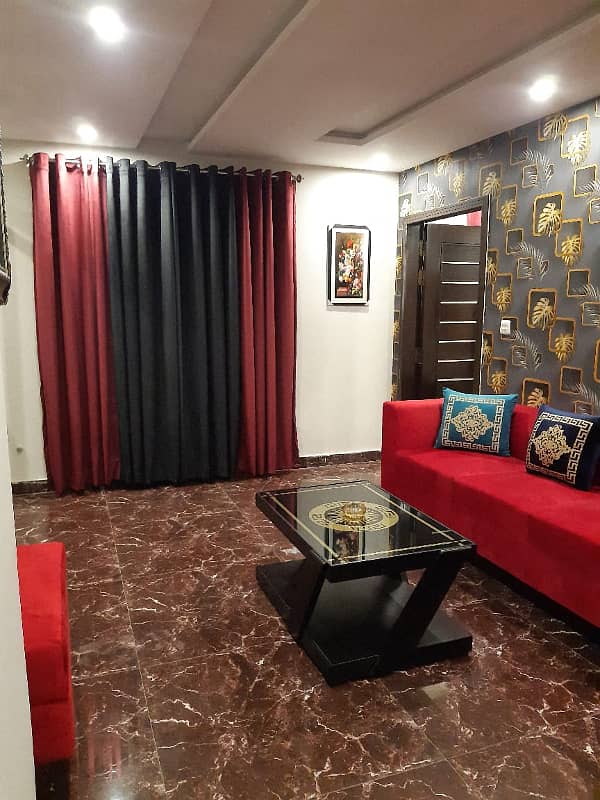 1 Bedroom VIP Full furnish flat per day available in Bahria town Lahore 13