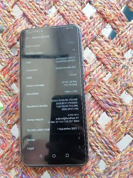 Huawei y9a ram 8 momry 128 condition 10 /9 4