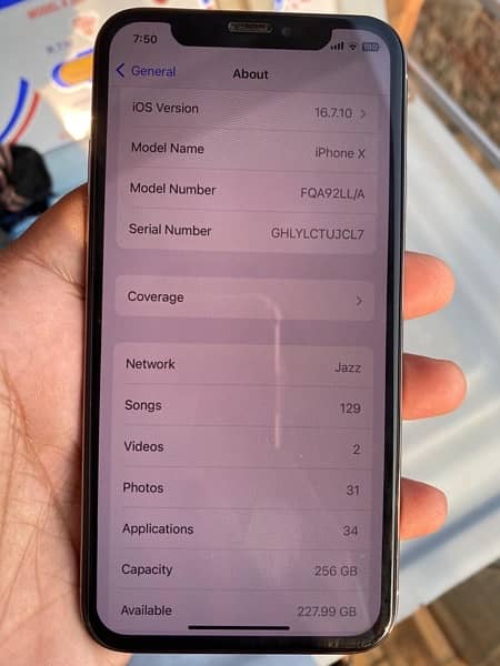 iphone x 256gb Pta aapoved factory unlock 12