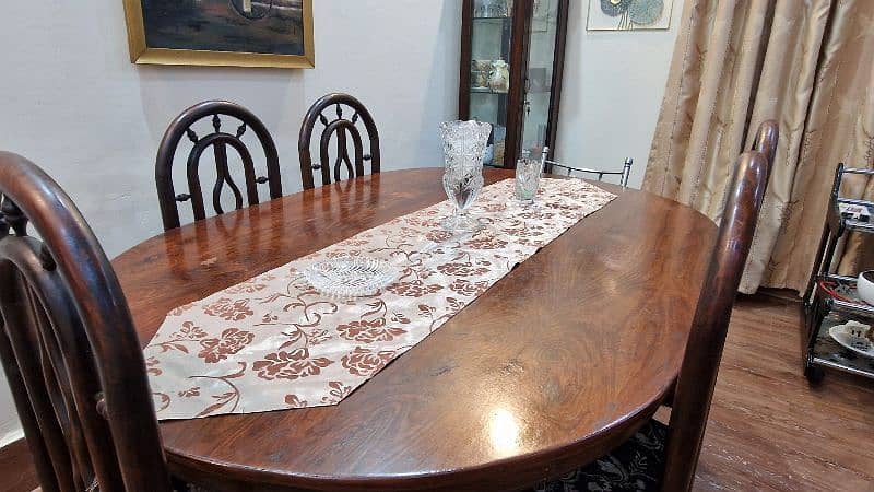 Solid Wood Dining Table with 5 Chairs 1