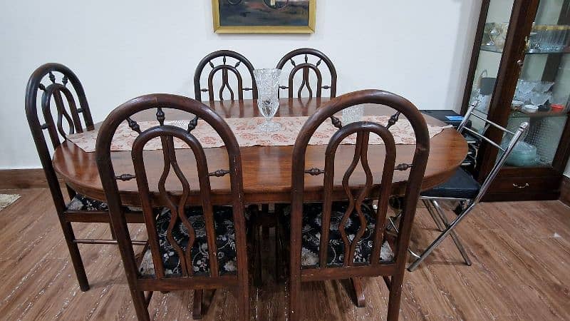 Solid Wood Dining Table with 5 Chairs 4