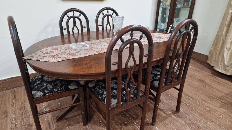 Solid Wood Dining Table with 5 Chairs 6