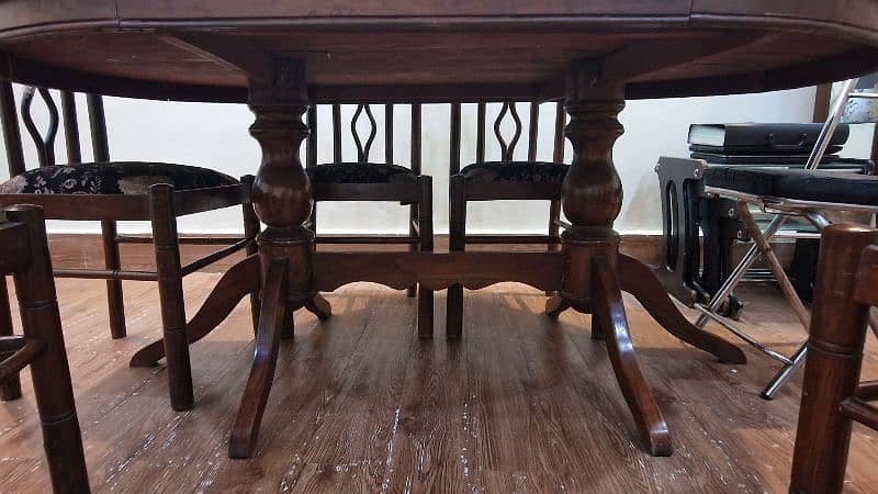 Solid Wood Dining Table with 5 Chairs 9