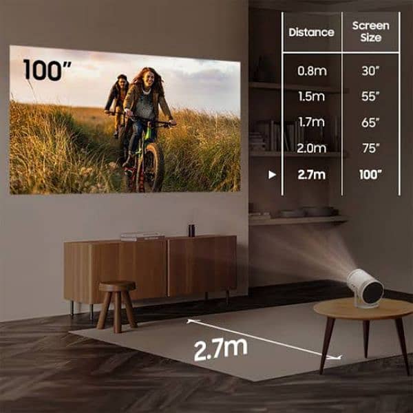 Samsung 30" - 100" The Freestyle FHD HDR Smart Portable Projector 4