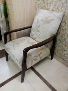 Good quality wooden chairs pair 0