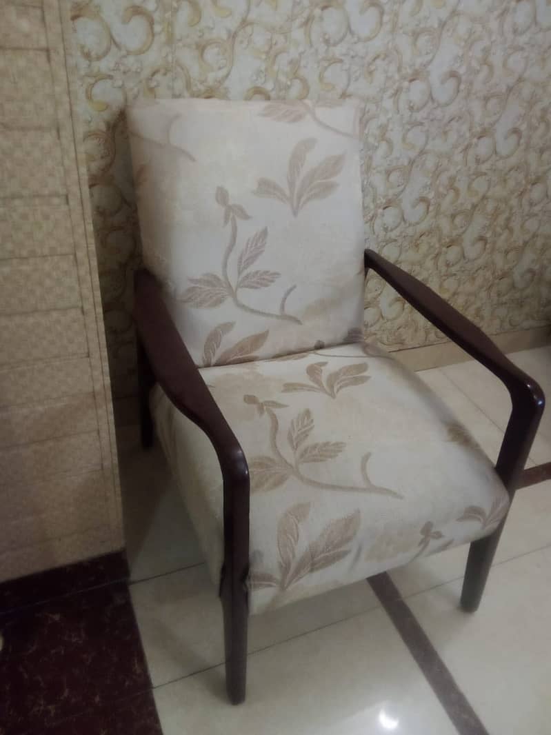 Good quality wooden chairs pair 1