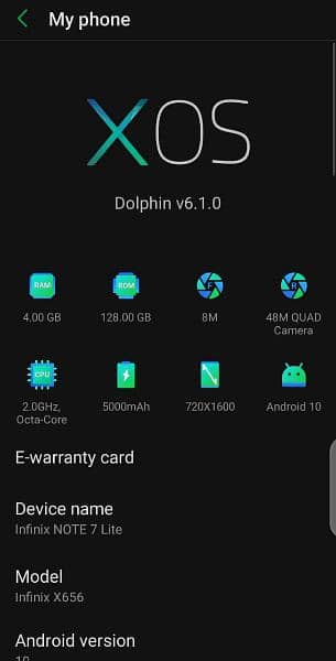 infinix  7 lite 4 /128 for Sale 5