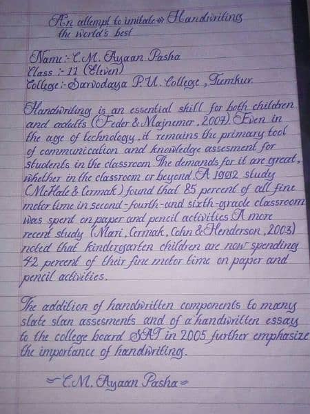 handwriting Assignment work 2