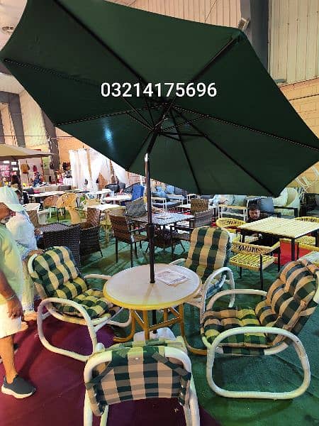 OUTDOOR GARDEN RATTAN UPVC FURNITURE SOFA SET CHAIRS TABLE UMBRELLA 1