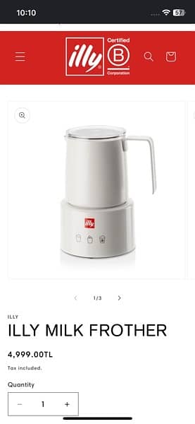 imported illy milk frother 0