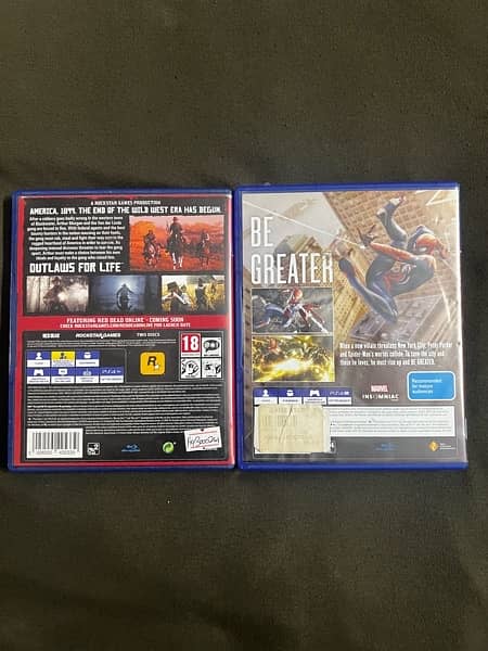 Rdr 2 & Spiderman Ps4 1