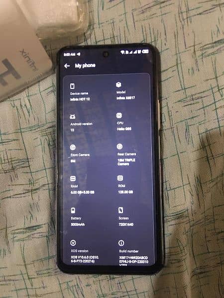 Infinix hot 12 6+5.128 pta approved excenge possible gaming phone 6
