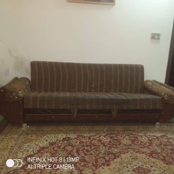 Sofa cum bed, Coffee table, single bed 4