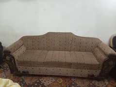 pure wooden sofa in brown colour 6 seater 0