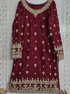 handmade work net shalwar qameez dress