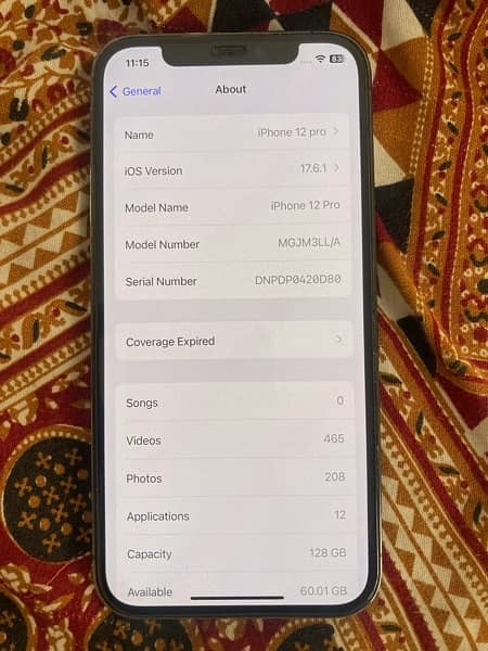 iPhone 12pro factory unlock 4 months sim time available 10/10 5