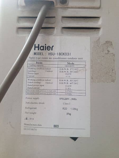 Haier ac 1.8 1