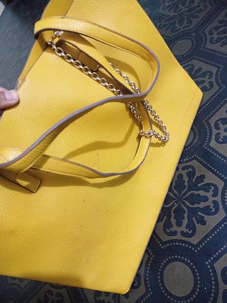 Ladies Yellow Hang bag 100% Original USA Imported 1