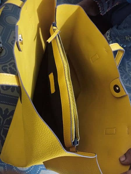 Ladies Yellow Hang bag 100% Original USA Imported 2