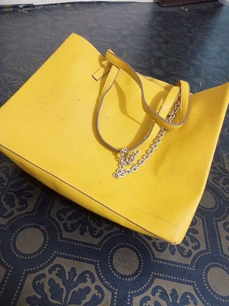 Ladies Yellow Hang bag 100% Original USA Imported 3