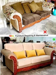 Sofa Maker - Sofa repairing -  Furniture polish - L shape sofa set