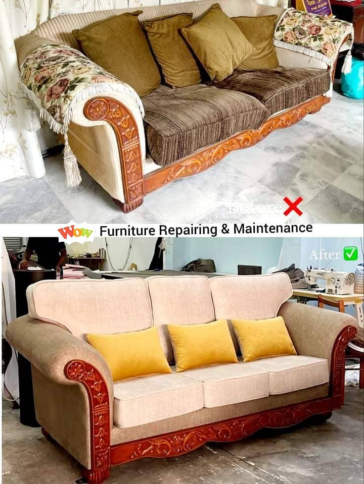 Sofa Maker - Sofa repairing -  Furniture polish - L shape sofa set 0