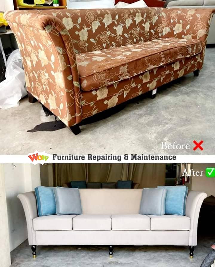 Sofa Maker - Sofa repairing -  Furniture polish - L shape sofa set 6