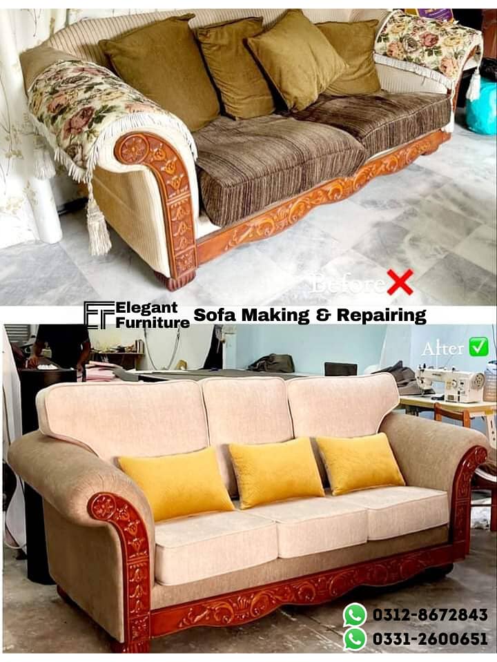 Sofa Maker - Sofa repairing - Furniture polish - L shape sofa set 8