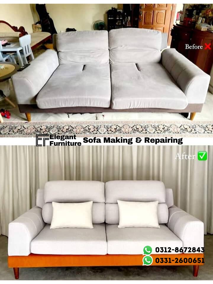 Sofa Maker - Sofa repairing - Furniture polish - L shape sofa set 11