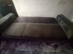 Grey velvetsofabed in good condition sofa cum bed 0