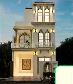 3 Marla Brand New Spanish Design Double Story House on installment Near Bahria Town Lahore Booking Just 25 Lac