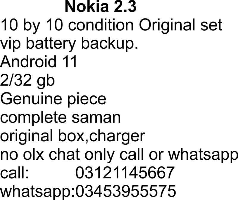 Nokia 2.3. . . . . . . 10/10 Condition 1