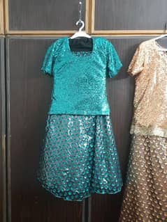 2  sequins work lehngas for sale