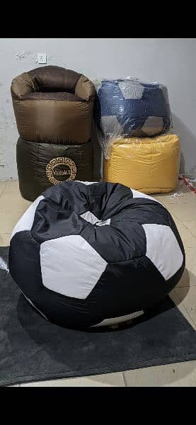 Adult size football bean bag sofas / Football / Sofa cum bed 4