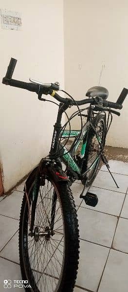 Caspian 18 Speed Bicycle Green,White and Black colour. 0