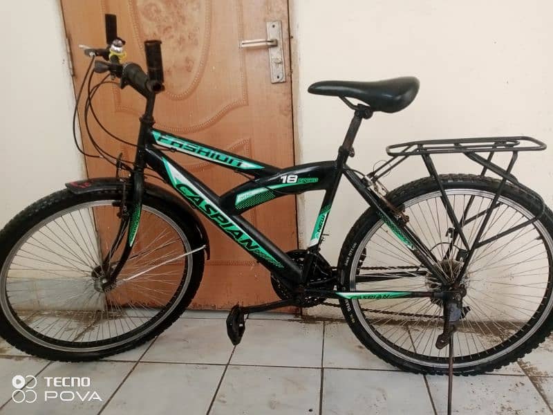 Caspian 18 Speed Bicycle Green,White and Black colour. 6