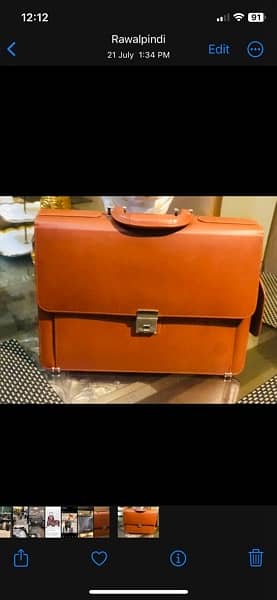 new leather never used laptop bag for sale urgently 3