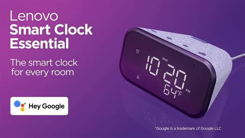 Lenovo Smart Clock Essential 4' Smart Display with Google Assistant 5