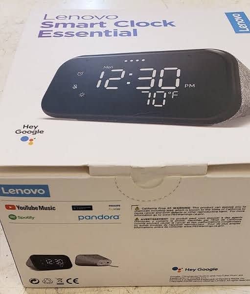 Lenovo Smart Clock Essential 4' Smart Display with Google Assistant 6