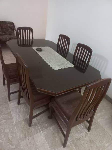 Wooden table with 6 chairs 1