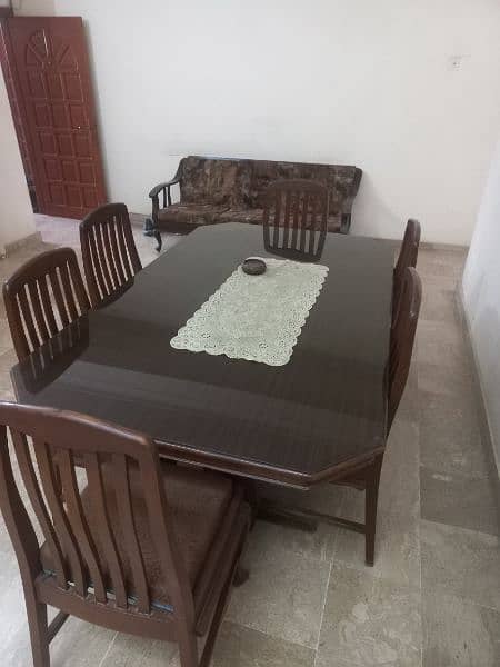 Wooden table with 6 chairs 3