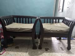 sheshum wood sofa 2 seater 0